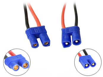 RC Li-po Battery EC2 Male to Female Plug Connector 16AWG Wire Cable